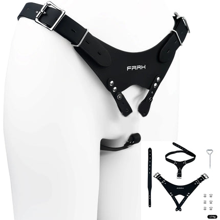 NSFU Black/Red Male Chastity Belt PU Material Cock Lock Assisted Restraint T-Pants Harness Sexy Accessories Sex Toy For Men 18+