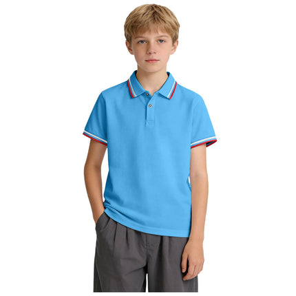 Summer Children's Short-Sleeved POLO Shirt Tennis Boys Sport Tops Button Lapel Tees Toddler Kids School Costume 2-10 Years