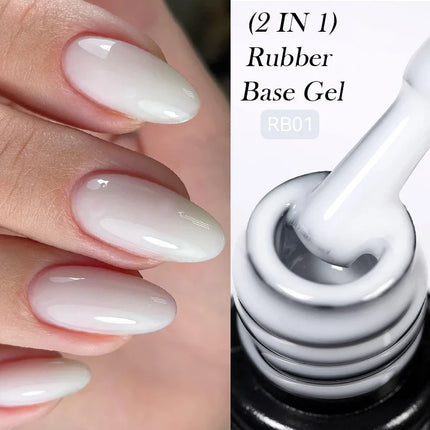 7ml Nude Pink Rubber Base Gel Nail Polish Foil Effect Semi Permanent Uv Gel Soak Off Self Leveling Gel Varnish Nail Art Base Gel