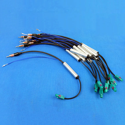 FM Audio- Cable Dual Fakra-Din Aerial Antenna Adapter forVW Car Accessories Vehicle Radio Stereo Antenna with Amplifier