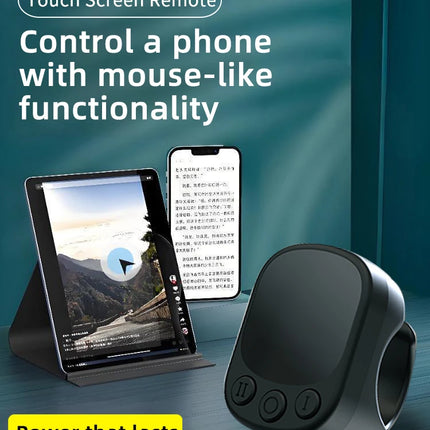 Tiktok Scrolling Ring Remote Control Touchpad Camera Shutter Mouse Ring for Short Video Control Compatible with iPhone iPad