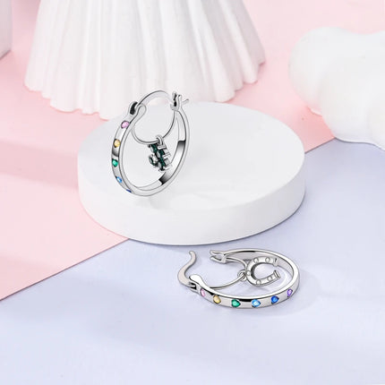 New in 925 Sterling Silver Lucky Clover Earrings for Women Girl Green Leaf Ear Studs Fine Jewelry Fashion Luxury Anniversary