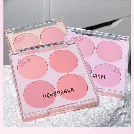 4 Colors Blush Powder Face Makeup Set Mixed Sweet Warm Colors Matte Cheek Powder Facial Beauty Cosmetic Makeup Blush