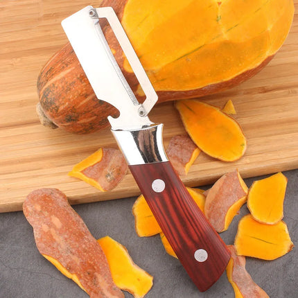 2 in 1 Stainless Steel Super Sharp Ergonomic Design Multifunctional Peeler Vegetable Fruit Kitchen Tool for Home