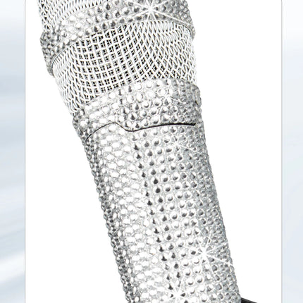 Wireless Karaoke Mic SKM9000 Custom Diamond-Encrusted  Microphone For Live Streams  Karaoke Shining Stage Essential