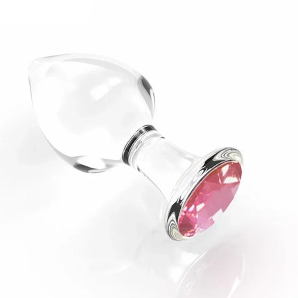 Crystal Glass Transparent Anal Plug Pink Diamond Butt Plug Sexy Toys For Men Women Insert Buttplug Dildo Bdsm Analplug Sex Shop