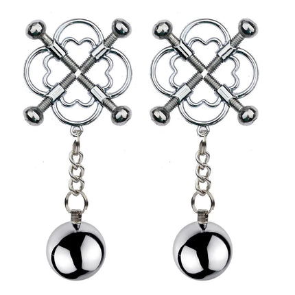 Metal Bell Nipple Clamps Nipple Clip with Chain Clips Flirting Teasing Sex Bondage Bdsm Masturbation Exotic Accessories Sex Toys
