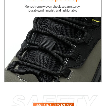 Man Safety Shoes Puncture-Proof Work Sneaker Waterproof Work Shoes Steel Toe Shoes Safety Boots Indestructible Shoes Lightweight