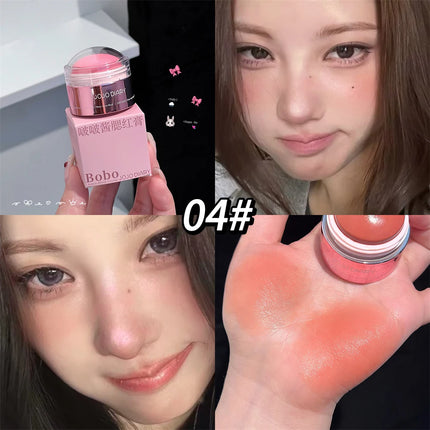 Creamy Pink Red Blush Stick Soft Face Blusher Cream Korean Makeup Peach Cheek Tint Brightening Apricot Contouring Rouge Cosmetic