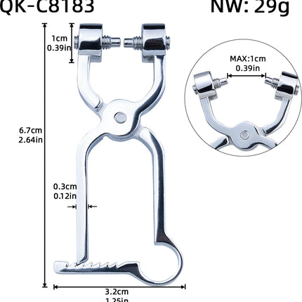QKKQ Handheld Stainless Steel Nipple Clamp Nipples Stimulator Sexy Tools Teat Bondage For Women Couple Intimate Game BDSM Toys