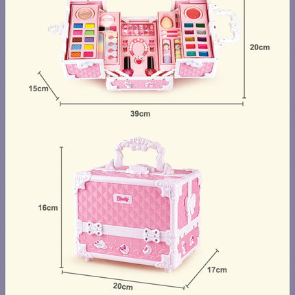 Kids Makeup Kit for Little Girls 49 Pcs Washable Makeup Kit Kids Real Girls Makeup Kit with Cosmetic Case ，Birthday Gifts