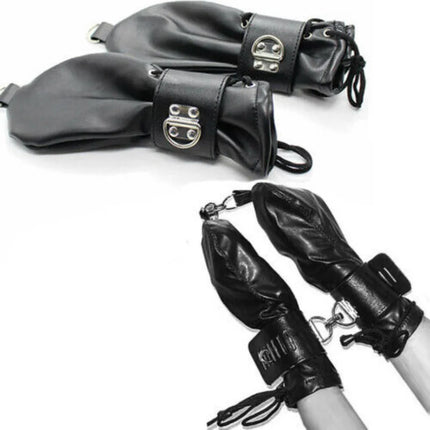 Padded PU Leather Gloves Mittens Slave Bondage Puppy Dog Paw Mitts Roleplay Lockable Adult Bondage Accessories BDSM Toys