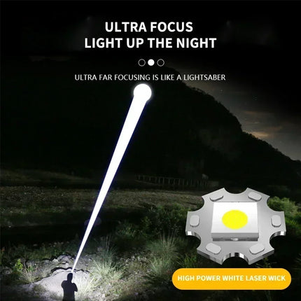 Ultra-Bright Rechargeable Flashlight, Compact & Lightweight Torch for Camping Hiking Fishing Outdoor Emergency  Lighting