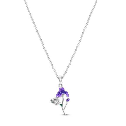 925 Sterling Silver Necklace Dreamcatcher Painting Plate Butterfly Necklace Fit Original Charms Fine Jewelry DIY Women Fashion