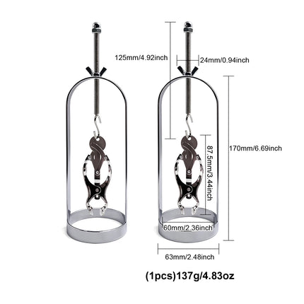 A Pair Of Metal Nipple Clamps For Women Increases Breast Pleasure Couple Flirting Tool BDSM Nipple Stimulator Adult Sex Toys
