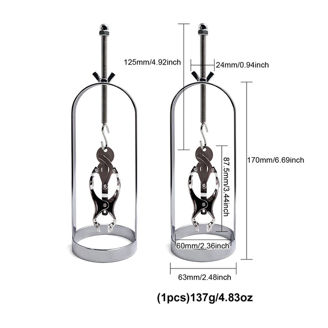A Pair Of Metal Nipple Clamps For Women Increases Breast Pleasure Couple Flirting Tool BDSM Nipple Stimulator Adult Sex Toys