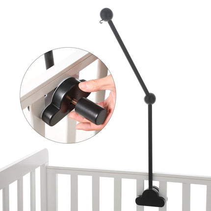 Baby Wooden Bed Bell  Bracket Mobile Hanging Rattles Toys Newborn Music Box Holder Bracket Infant Crib Toy Arm Bracket Baby Gift