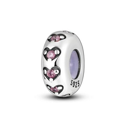 925 Sterling Silver Pink Series Charms Bow Tie Girl Cake Princess Beads Pendant Fit Original Bracelet DIY Jewelry Gift For Woman