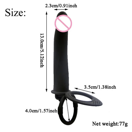 10 Speed Strapon Dildo Vibrator Double Penetration Anal Vaginal Prostate Massager Silicone Waterproof Rechargeable Adult Sex Toy