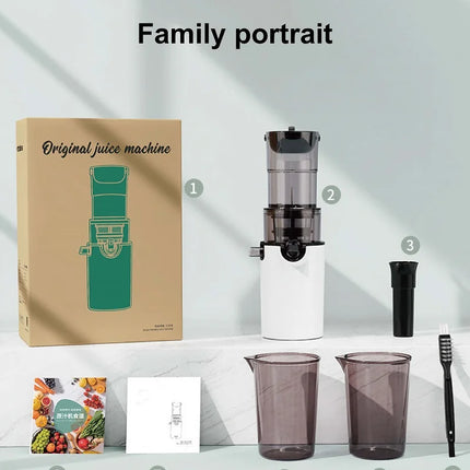 2026 New Upgrade 200W Electric Slow Juicer Automatic Large Caliber Original Juicer Orange Celery Juicer Residue Juice Separation