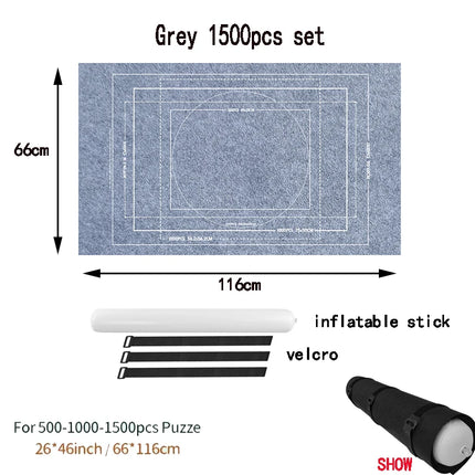 Professional Puzzle Roll Mat Blanket Felt Mat up to 1500/2000/3000 Pieces Accessories Puzzle Portable Travel Storage Bag
