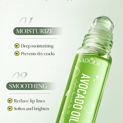 SADOER Fruits Lip Oil Lips skincare Moisturizing Nourishing Hydrating Anti Wrinkle Lipstick Lip Balm Beauty Lips Skin Care