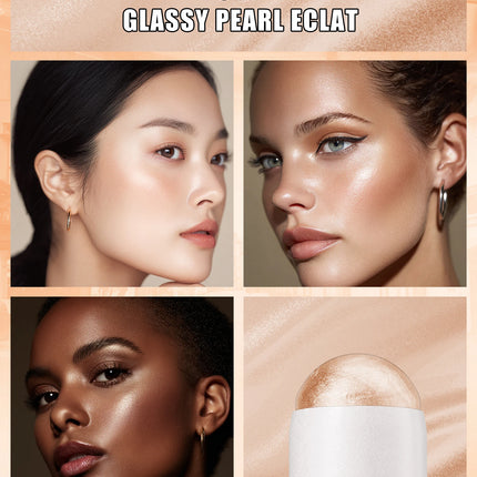 [Natural Glowup] 1pc Glowup Highlighter Stick | Natural Brightening Face Contour & Highlight Makeup, Medium Coverage, Buildable