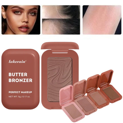Butter Bronze Contouring Cream Shading Palette Silky Shimmer Powder Waterproof Monochrome Nude Matte Korean Face Cosmetics