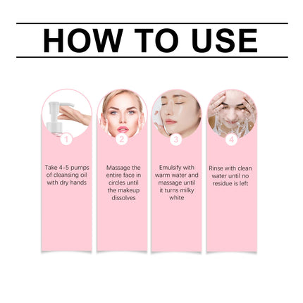 Collagen Makeup Remover Oil Jojoba Oil Makeup Remover Deep Cleansing Pore Dirt Gentle Daily Emulsifying Facial Cleanser Cosmetic