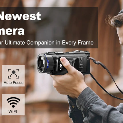 NBD 4K Camcorder Video Camera with 48MP Vlogging Camera With Wi-Fi & App Control,Video Recorder with 3X Battery Life, 16X Zoom