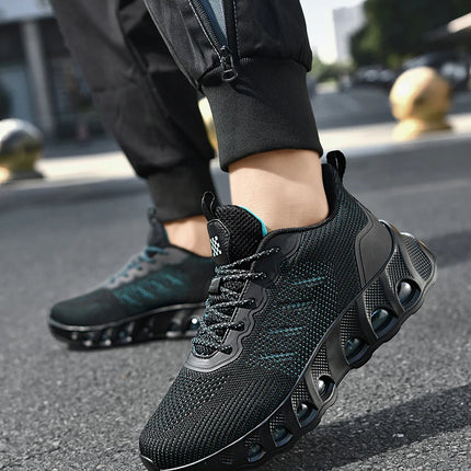Men's air cushion casual sneakers spring summer lightweight outdoor racing running shoes breathable plus size speed sports shoes