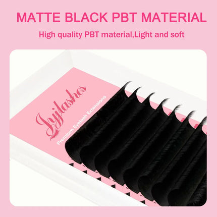 JYJLASHES Cashmere Lash Extensions Super Matte Black Classic Lash Extensions Individual Eyelashes for Professional Mink Lashes