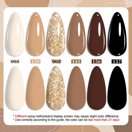 10ml Popular Brown Color Nail Polish UV LED Soak Off Gel Nail Polish For Nail Art DIY Salon Home Holiday Gift For Winter