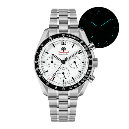 Watchdives WD1860 Sports Chronograph Watches VK63 Quartz Wristwatch Ar Sapphire Bgw9 Stainless Steel 200M Waterproof 40Mm Watch