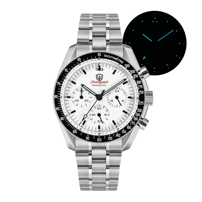Watchdives WD1860 Sports Chronograph Watches VK63 Quartz Wristwatch Ar Sapphire Bgw9 Stainless Steel 200M Waterproof 40Mm Watch