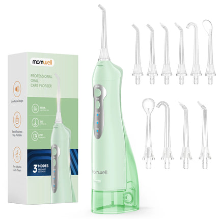 Mornwell Water Flosser Teeth Picks 6 Jets 3 Modes Portable Cordless D52 Water Floss For Teeth Cleaner IPX7 Waterproof Oral Picks