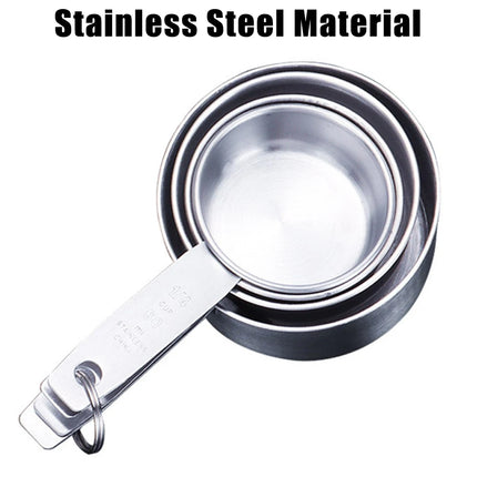 Stackable Measuring Cups and Spoons Set Baking Tools Stainless Steel Coffee Measuring Spoon Kitchen Accessories 1/4/6 PCS