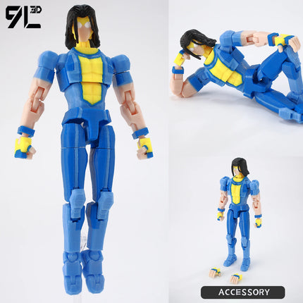 9L3D Printed Indomitable Hero Tech Jacker Lucky13 Action Figure Dummy13 Multi-Jointed Collectible Model Toy T13 Birthday Present