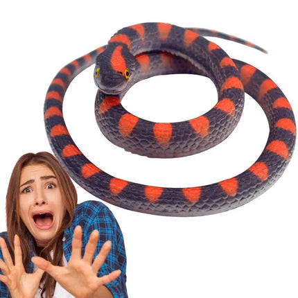 70cm Fake Snake Decoration Prank Toys Realistic Rubber Snakes Keep Birds Away Toys That Look Real Halloween Party Favors