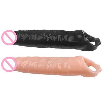 Soft Huge Penis Enlargemen Dildo Delay Enlarge Sleeves Reusable Condom Cock Rings Stronger Enhancement Adult Sexy Toy for Men