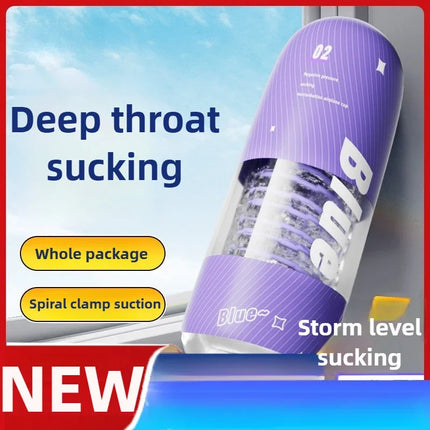3D Textured 360 Rotating Suction Male Masturbator Aircraft Design Adult Sex Toy for Men Stimulation Enhancer Penis Exercise Tool