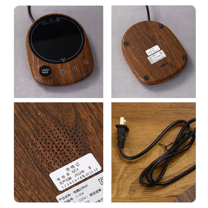 220V Cup Heater Coffee Mug Warmer Hot Tea Makers 100°C Warmer Coaster 5 Gear Temperature Cup Heaters Coffee Milk Tea Heating Pad