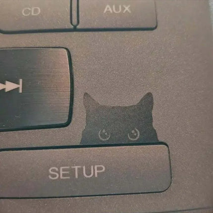 Cat peeping sticker, car sticker, black cat peeping sticker, blank button, vinyl sticker, car sticker, vinyl sticker, pop-up sti