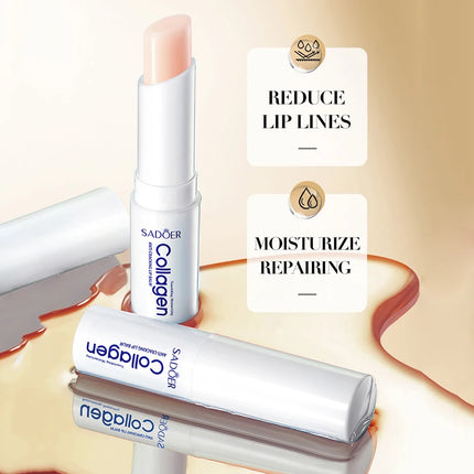 24pcs SADOER Collagen Lip Balm Moisturizing Anti Wrinkles Anti-aging Nourishing Hydrating Lipstick Lips Skin Care Products