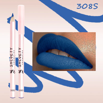 Matte Lip Liner Pencil Set of 12 Nude &Brown Shades Highly Pigmented Smooth Velvet Finish Long-Lasting Waterproof & Smudge-Proof