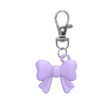 Silicone Lip Balm Holder Bowknot with Keyring Lipgloss Sleeve Portable Colorful Keychain Lip Gloss Cap for Summer Fridays