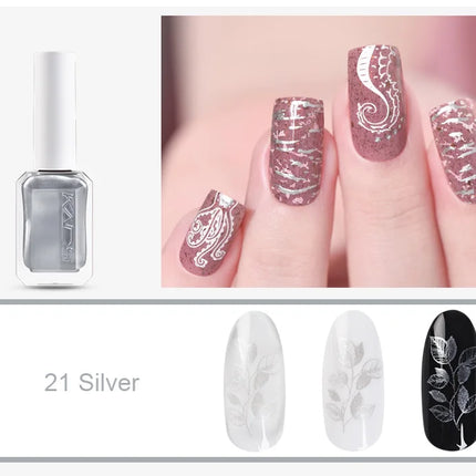 11ml 24 Colors Nail Stamping Polish Gold Silver Nail Art Varnish for Stamping Plate DIY Nail Printing Polish Nail Art Tools