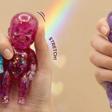 Squishy Babies Glitter Purple Baby Squishy Slow Rising Sugar Swaps Style Stress Relief Fidget Toys Easter Stuffers Party