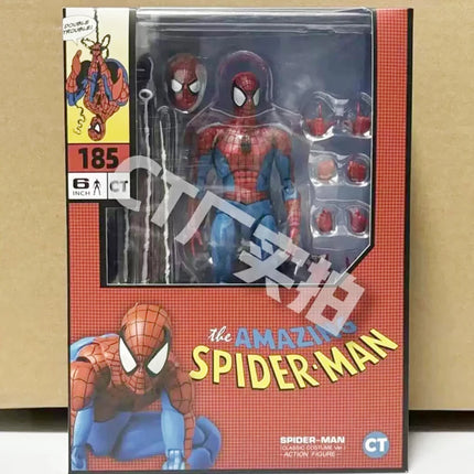 New CT Toys Spiderman Figure Mafex 185 Miles Morales 2099 Classic Costume Spider-Man Action Figure Anime Mafex185 Figurine Toys