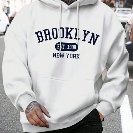 Brooklyn Est 1998 New York Printing Men Hoodies Harajuku Crewneck Hoodie Fashion Oversize Hoody Autumn Comfortable Tracksuit